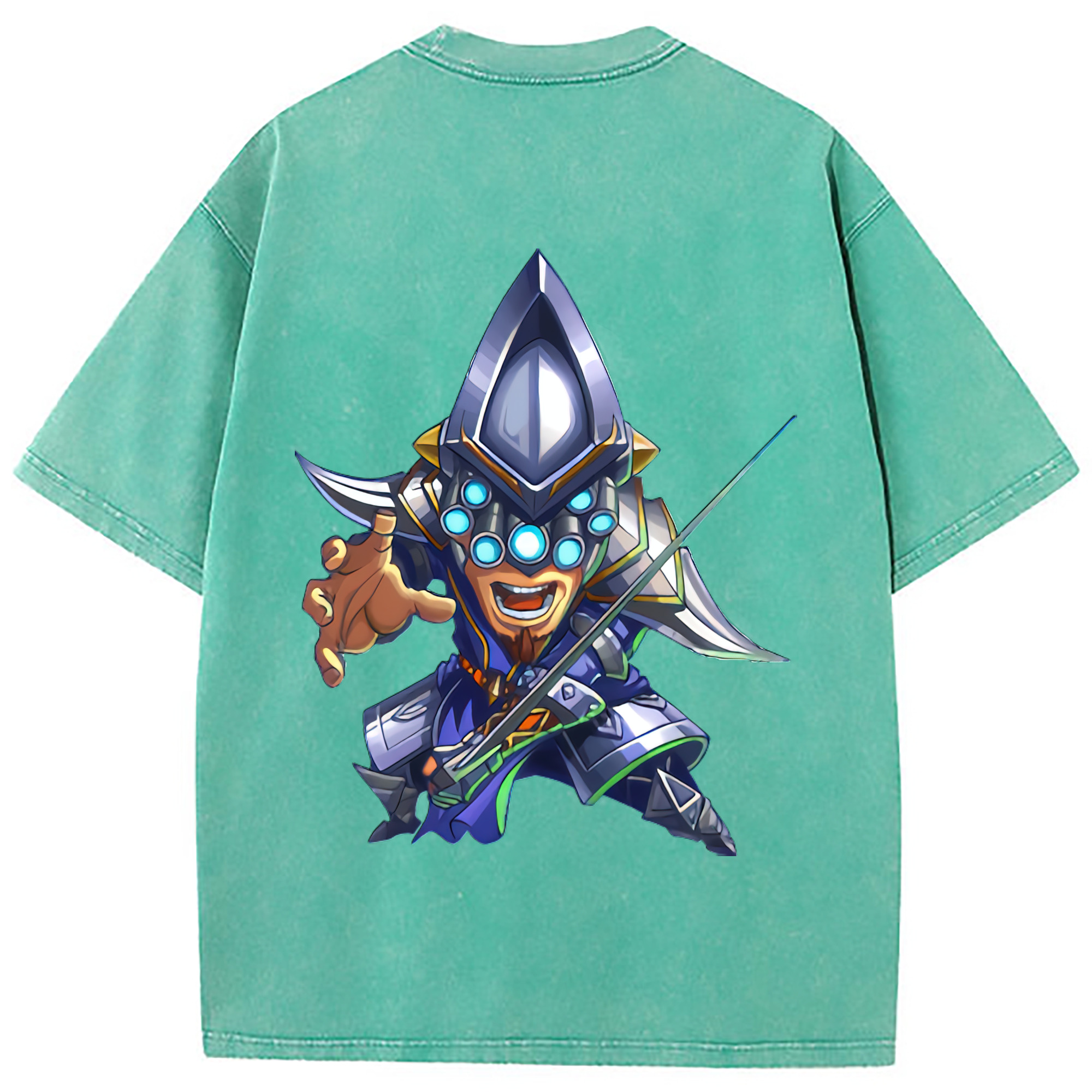 （画像用） リーグ・オブ・レジェンド League of Legends LOL 綿100% ヴィンテージ風 半袖Tシャツ（背面プリント）